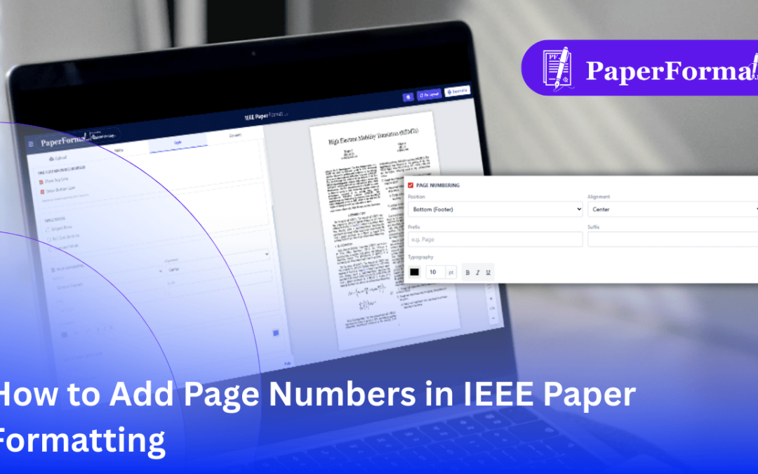 How to Add Page Numbers in IEEE Paper Formatting