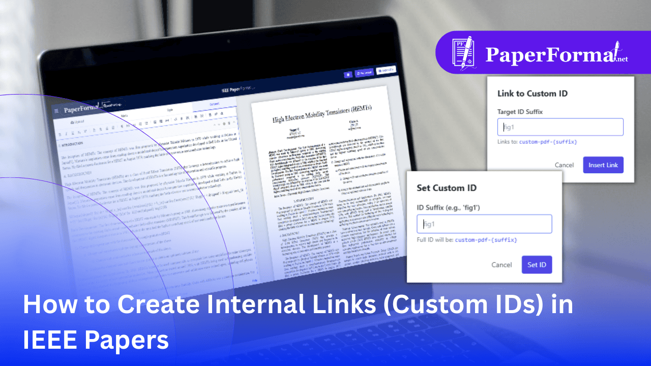 How to Create Internal Links (Custom IDs) in IEEE Papers