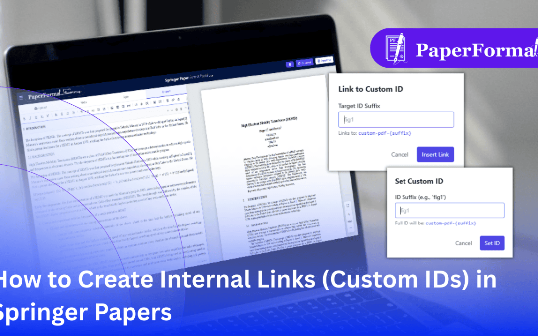 How to Create Internal Links (Custom IDs) in Springer Papers