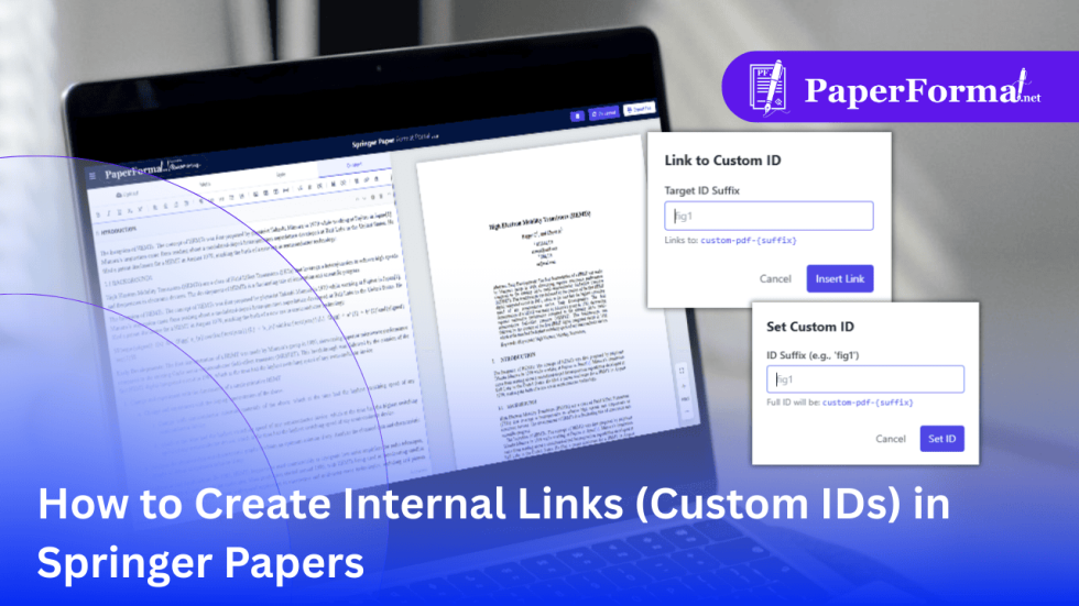 Springer Format. Check How to Create Internal Links (Custom IDs) in Springer Papers ...