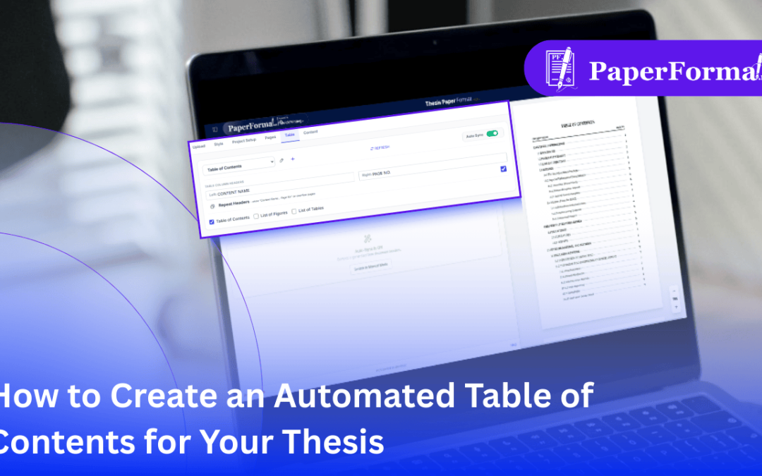 How to Create an Automated Table of Contents for Your Thesis
