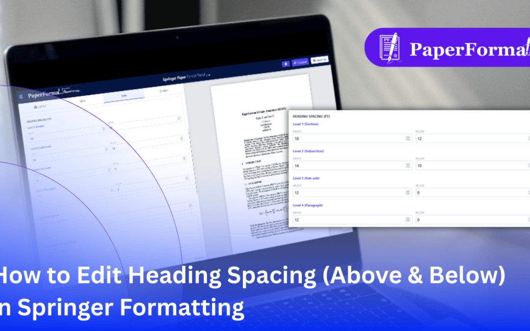 How to Edit Heading Spacing (Above & Below) in Springer Formatting