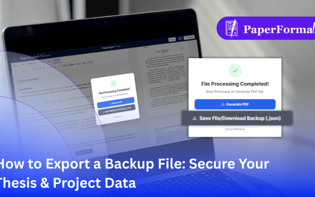 How to Export a Backup File: Secure Your Thesis & Project Data