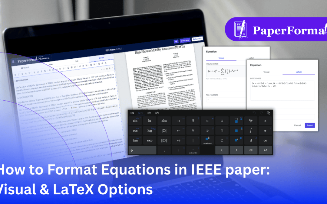 How to Format Equations for IEEE Paper: Visual & LaTeX Tools