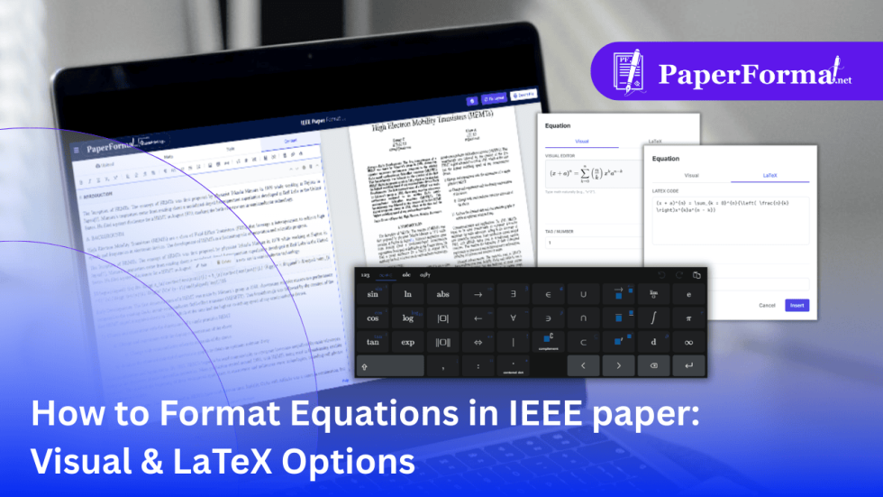 Ieee Maths How to Format Equations for IEEE Paper: Visual & LaTeX Tools ...