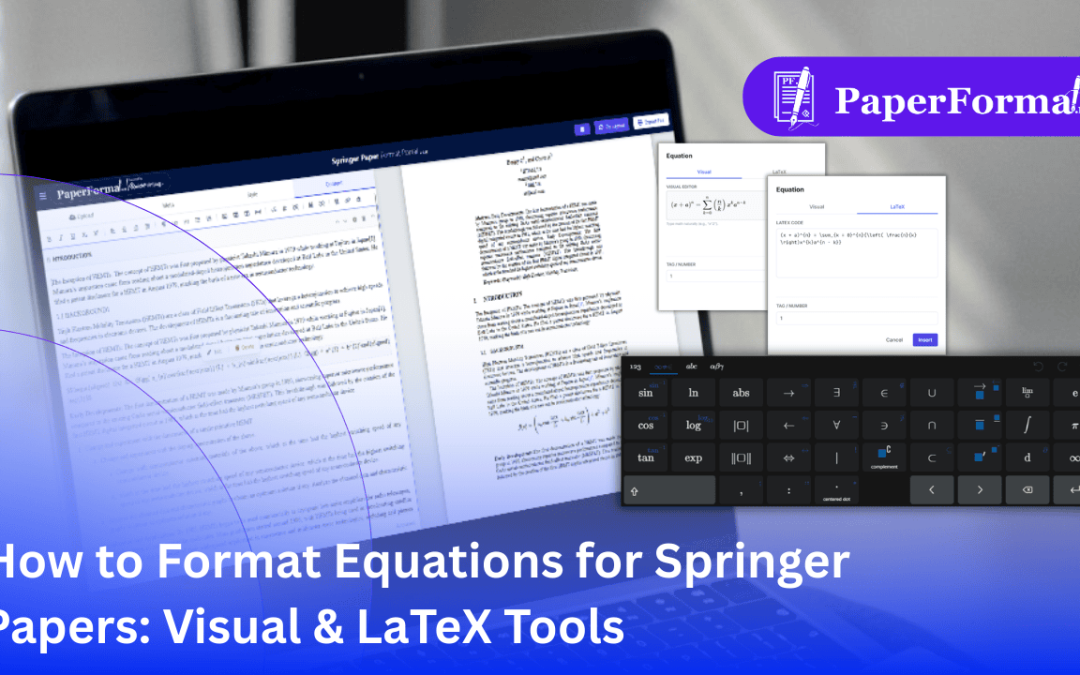How to Format Equations for Springer Papers: Visual & LaTeX Tools