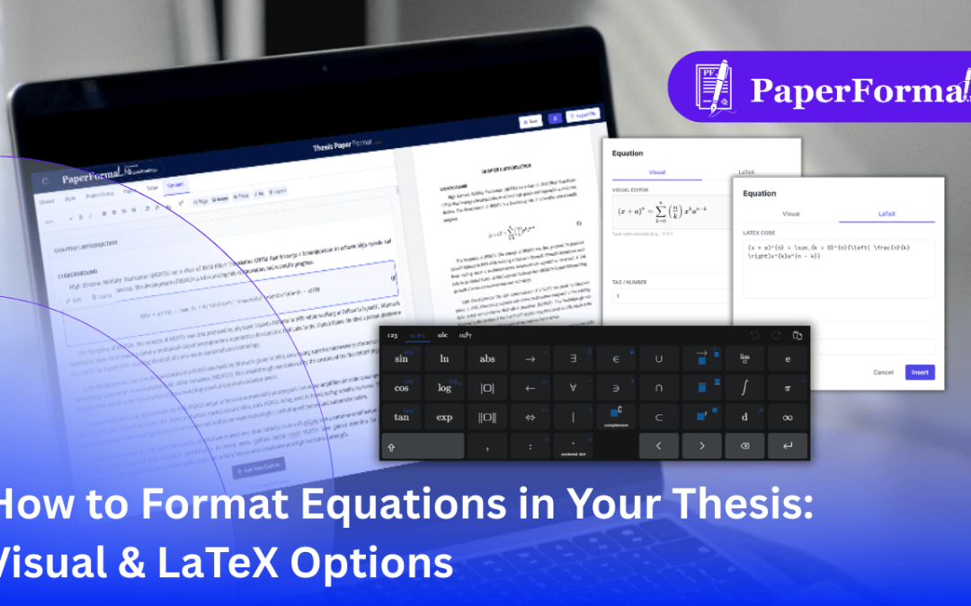 How to Format Equations in Your Thesis: Visual & LaTeX Options