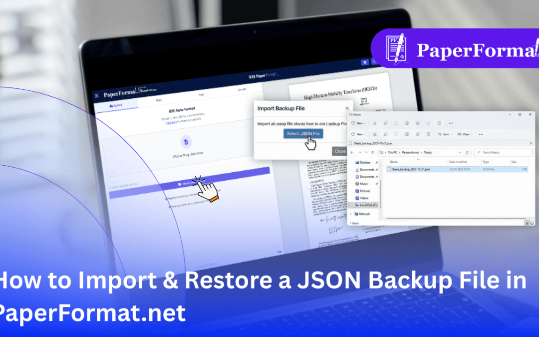 How to Import & Restore a JSON Backup File in PaperFormat.net