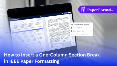 How to Insert a One-Column Section Break in IEEE Paper Formatting ...