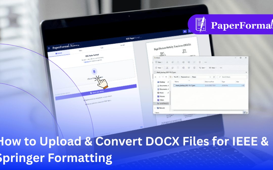 How to Upload & Convert DOCX Files for IEEE & Springer Formatting