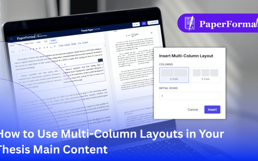 How to Use Multi-Column Layouts in Your Thesis Main Content