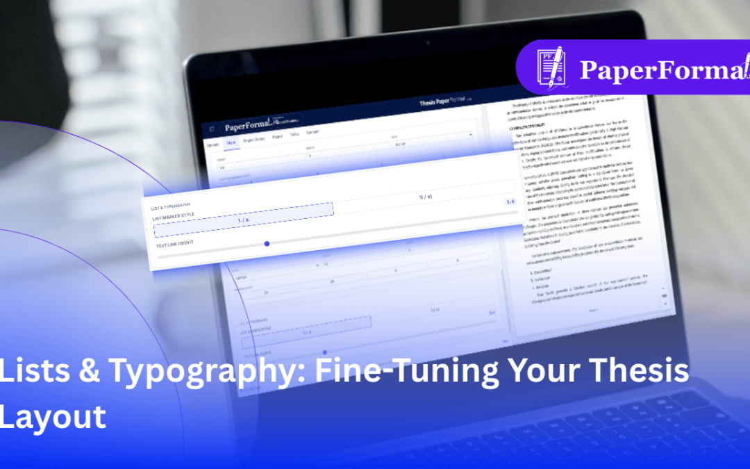 Lists & Typography: Fine-Tuning Your Thesis Layout
