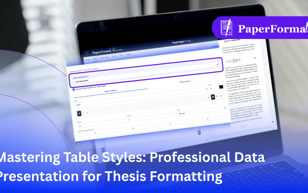 Mastering Table Styles: Professional Data Presentation for Thesis Formatting